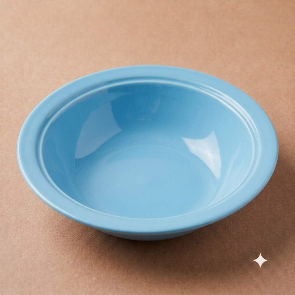 Sky Blue Solid Bowl – Double Glaze