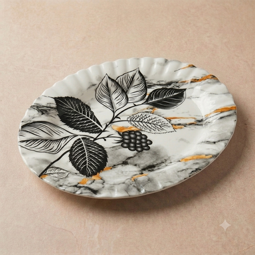 Turkish Grey Double Glaze Melamine Serving Dish