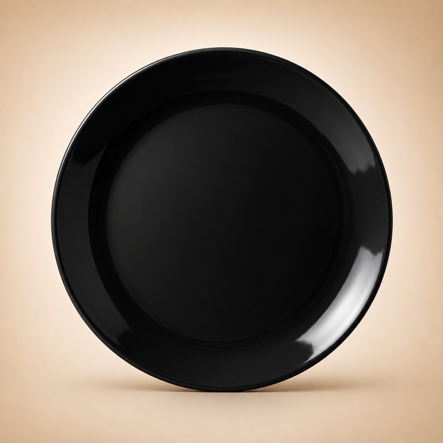Color Black Double Glaze Melamine Plates