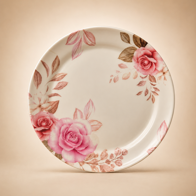 Rose Gold Double Glaze Melamine Plates