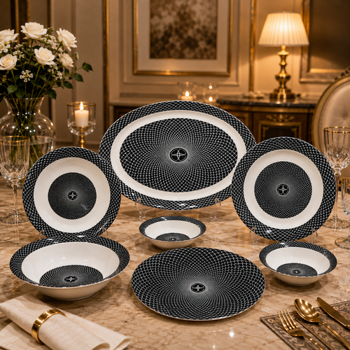 Infinity Double Glaze Melamine Dinner Set