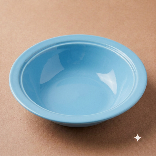 Sky Blue Solid Bowl – Double Glaze