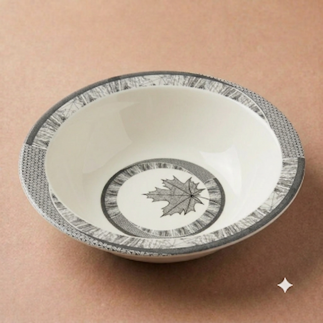 Maple Leaf Bowl – Double Glaze