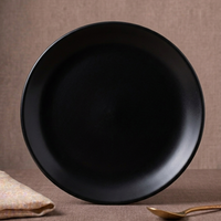 Color Black Double Glaze Melamine Plates