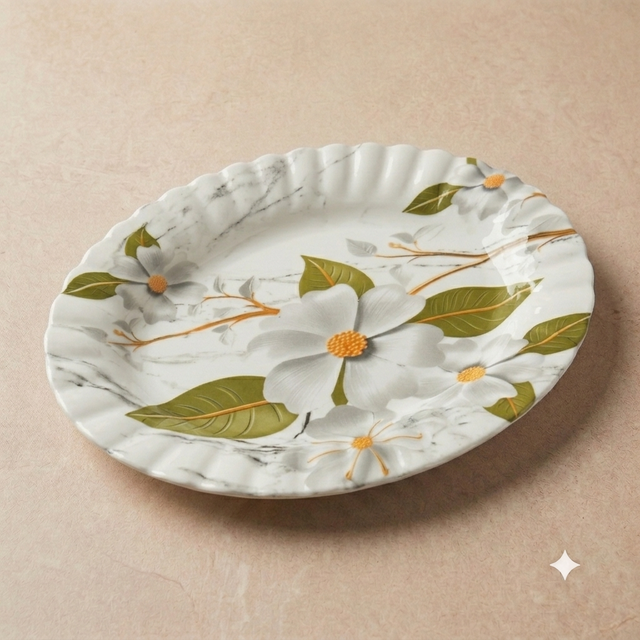 Turkish Green Double Glaze Melamine Serving Dish