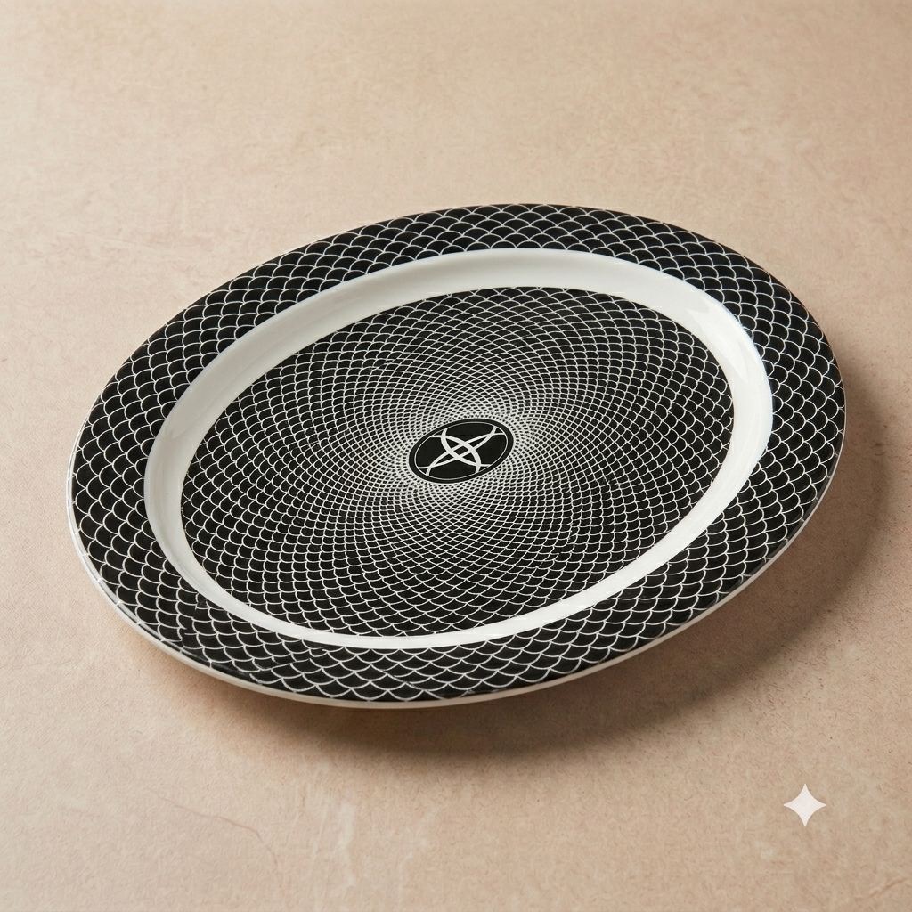Infinity Double Glaze Melamine Serving Dish