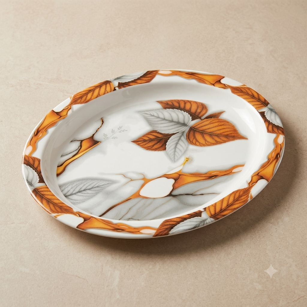 Elegant Single Glaze Melamine Serving DIsh