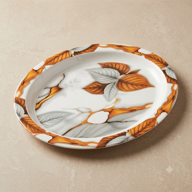 Elegant Single Glaze Melamine Serving DIsh