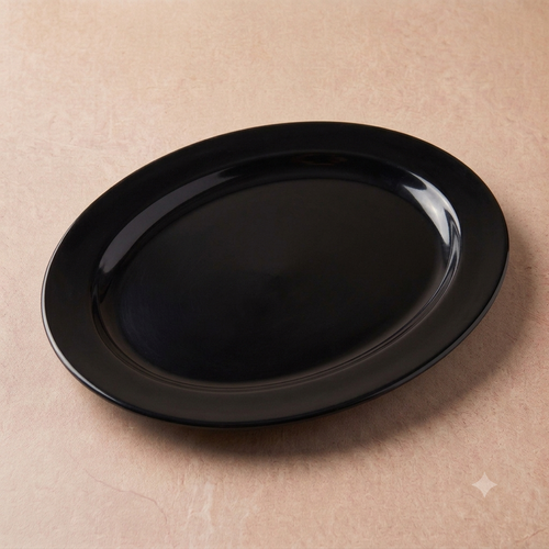 Color Black Double Glaze Melamine Serving Dish
