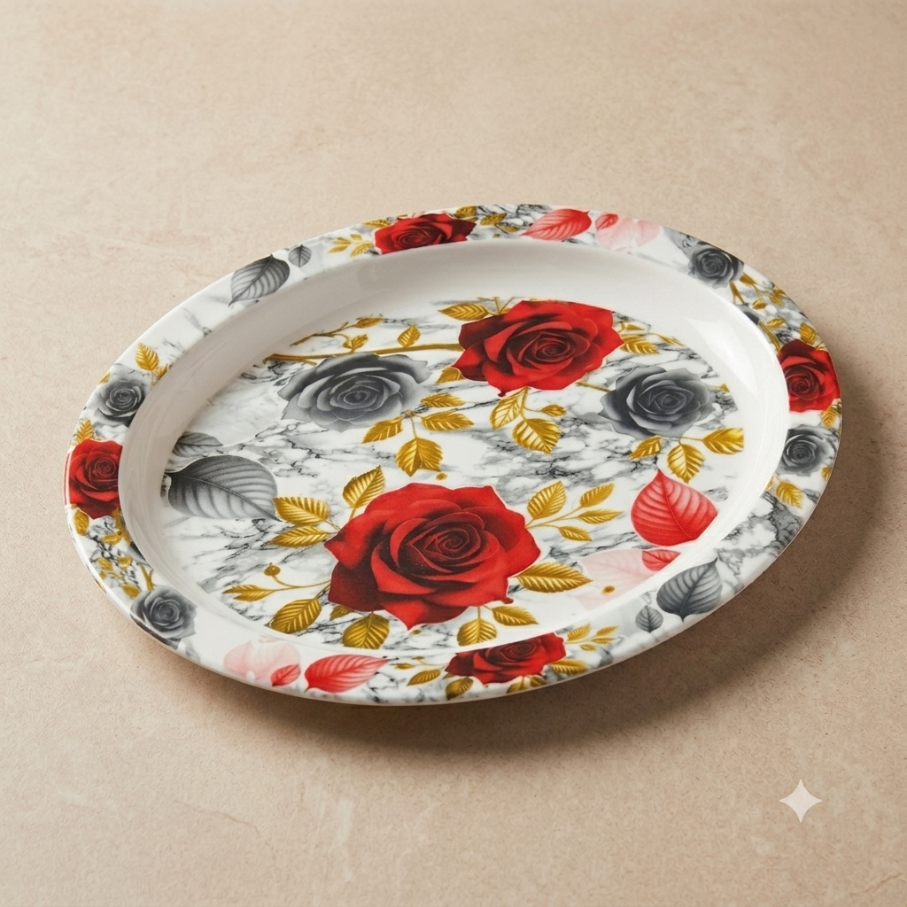 Rosie Single Glaze Melamine Serving Dish