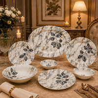 Turkish Grey Double Glaze Melamine Dinner Set
