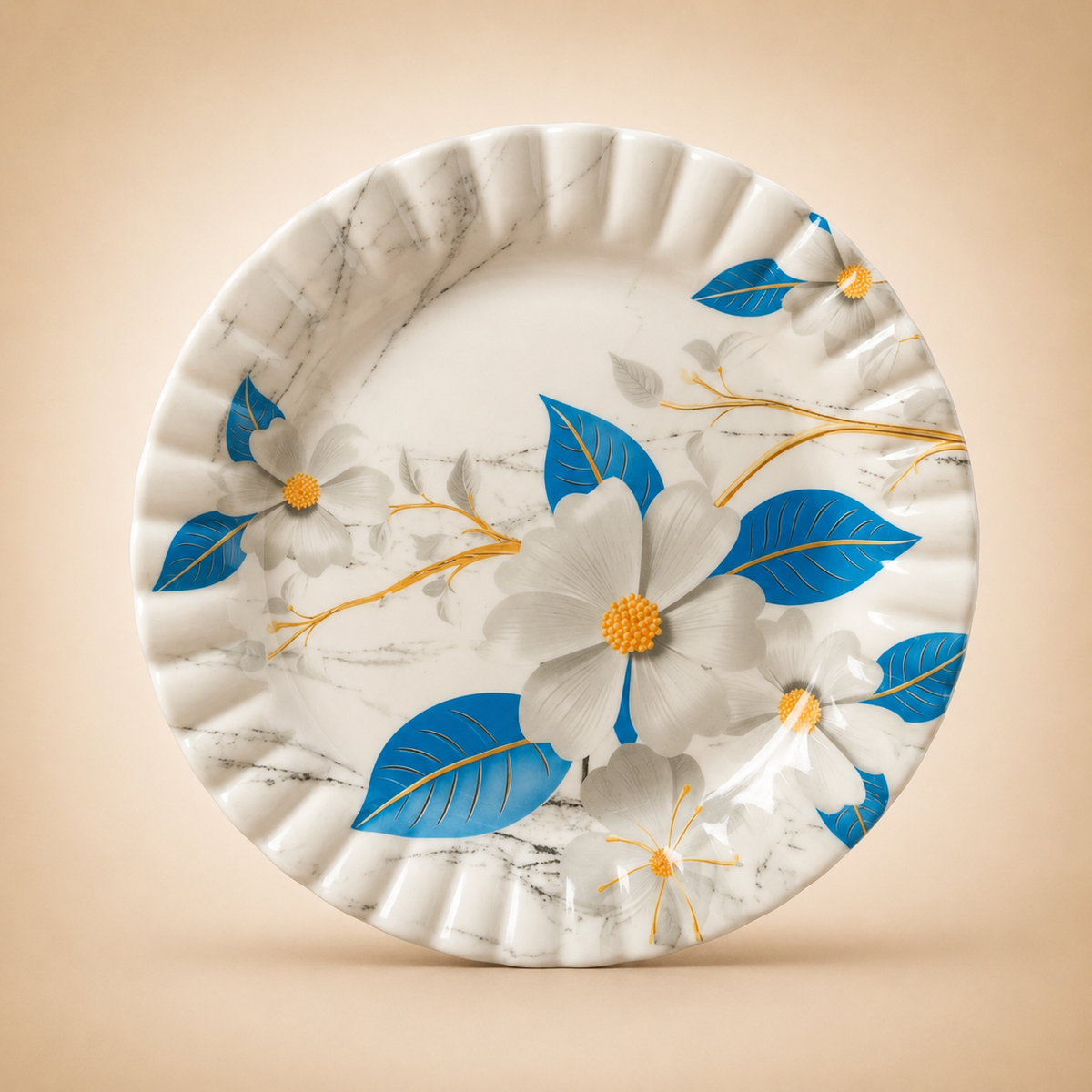Turkish Blue Glaze Melamine Plates