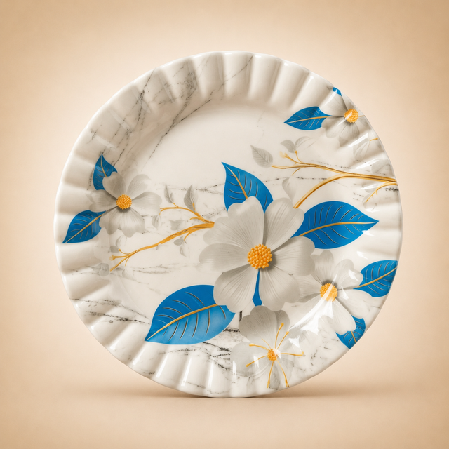 Turkish Blue Glaze Melamine Plates